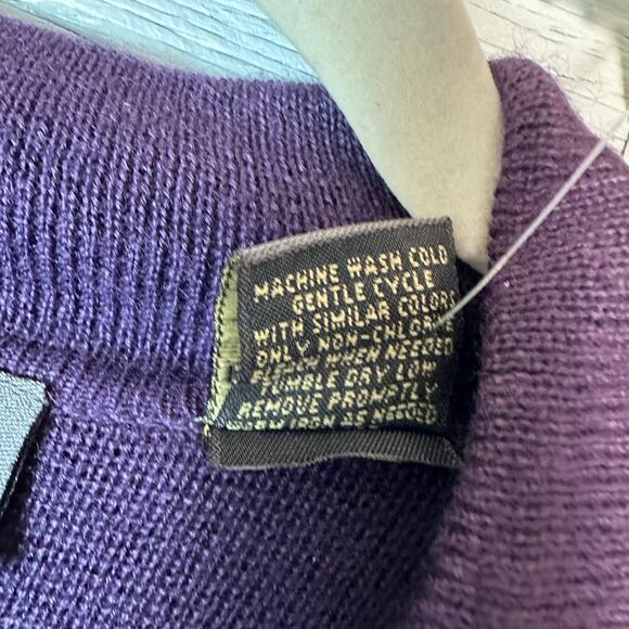 Denim & Co. with Lane Bryant women’s sweater dress button down purple plus size - Picture 8 of 12